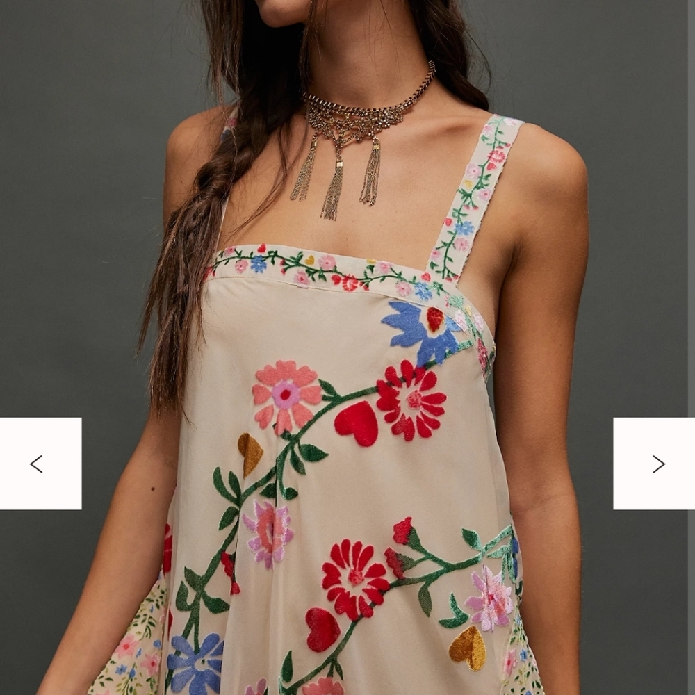 Free People Dress, White Floral, Size L - Picture 2 of 8